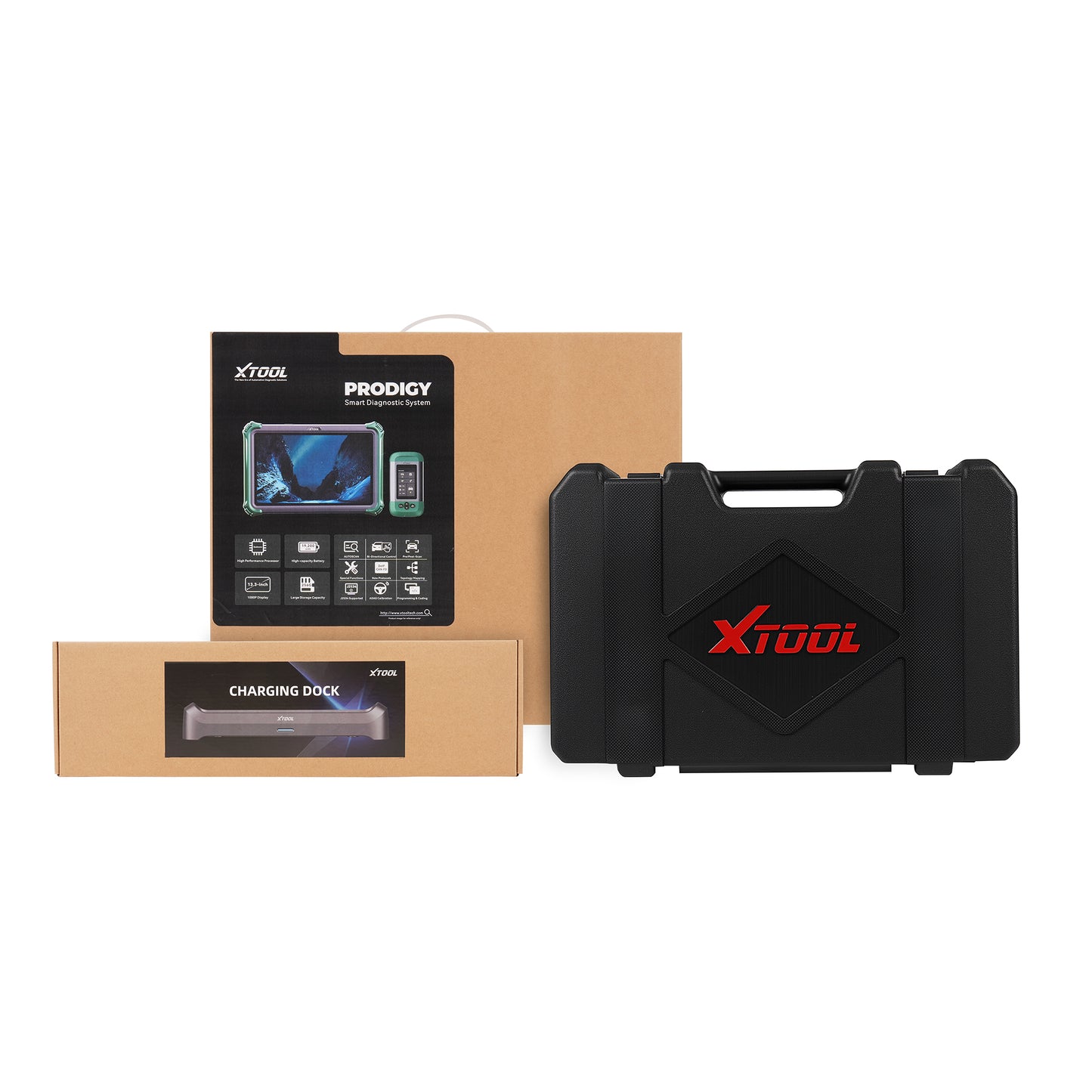 XTOOL Prodigy Professional Diagnostic Tool, 13.3" HD Touchscreen Clear in Sunlight, Built-in AUTODATA Repair Guides, Supports 98% Gas Cars + Tesla Compatibility, J2534 Protocol Ready, 50+ Key Special Functions for Resets & Repairs